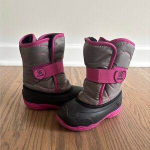 Kamik, Snow Boots, Pink&Gray, Size 11